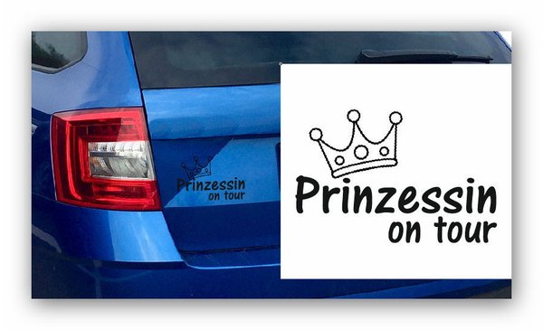 Autoaufkleber Prinzessin an Board