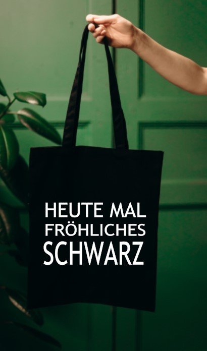 Einkaufstasche  "Fröhliches Schwarz"