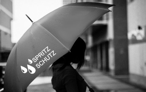 Regenschirm "Spritzschutz"